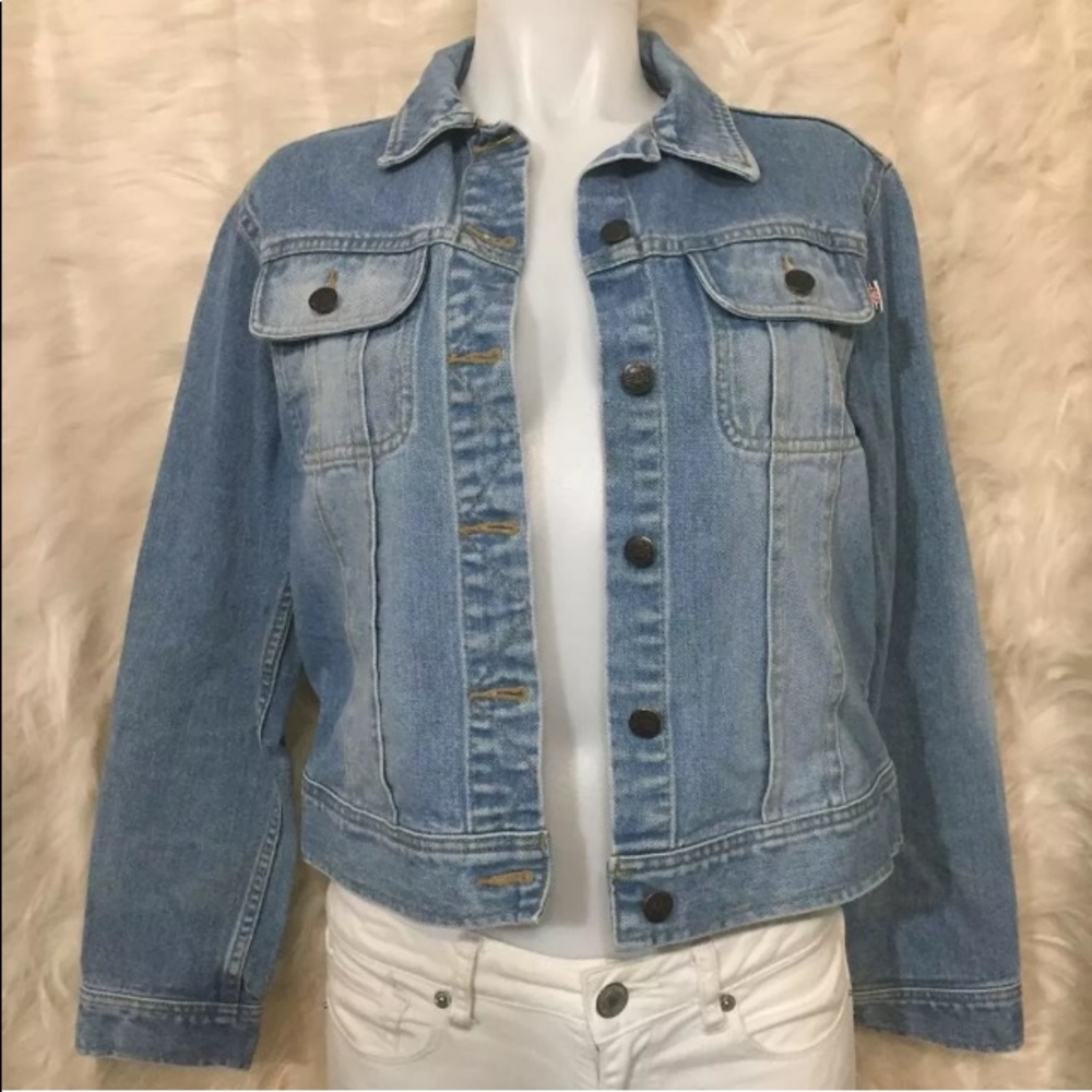 Carols Denims Womens Jean Jacket Blue Buttons M